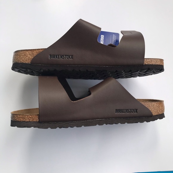 New! Birkenstock Arizona BS Dark Brown Leather Sandals Sz 41 Women 10 Men 8 - Picture 5 of 9